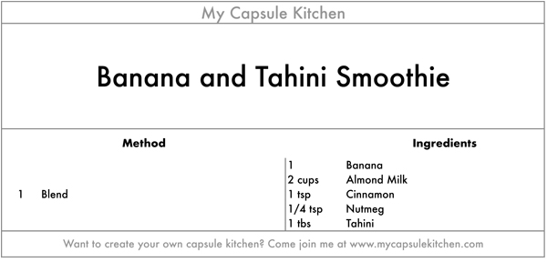 Banana and Tahini Smoothie recipe
