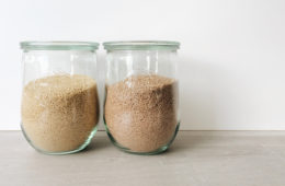 wholewheat and spelt couscous in Weck jars