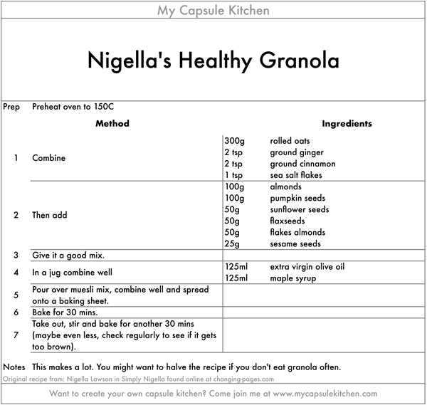 Nigella's Healthy Granola recipe