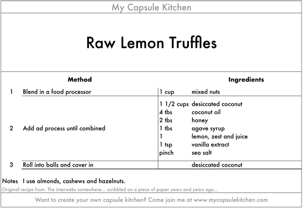 Raw Lemon Truffles recipe