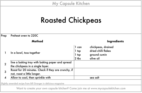 Roasted Chickpeas recipe