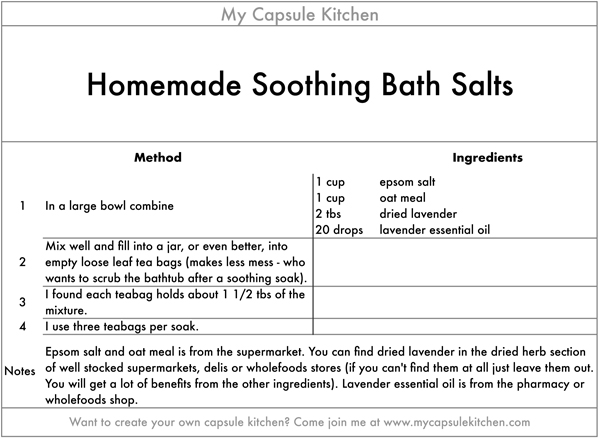Soothing Bath Salts recipe