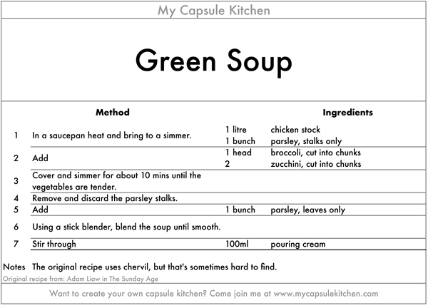 Green Soup recipe