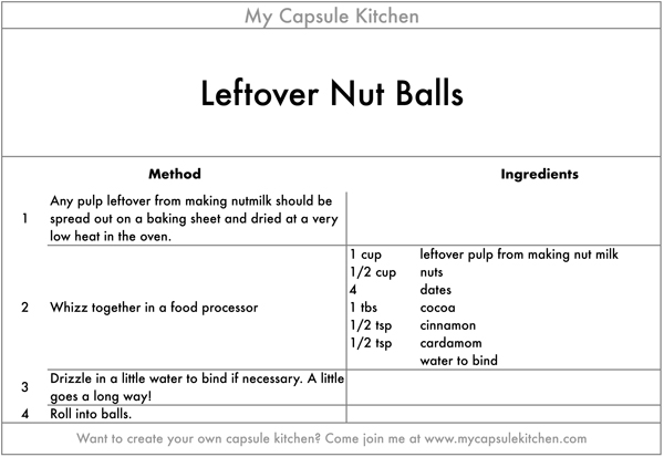 Leftover nut balls recipe