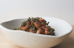 Ribollita in a white bowl