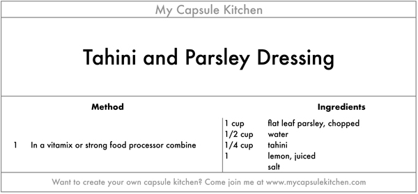 Tahini and Parsley Dressing recipe