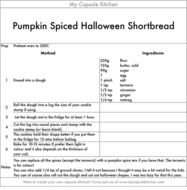 Pumpkin Spiced Halloween Shortbread recipe