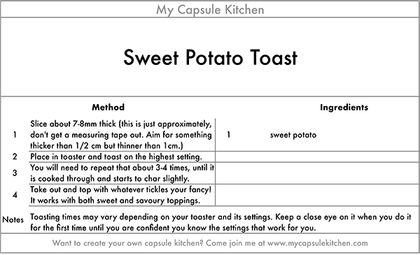 Sweet Potato Toast recipe