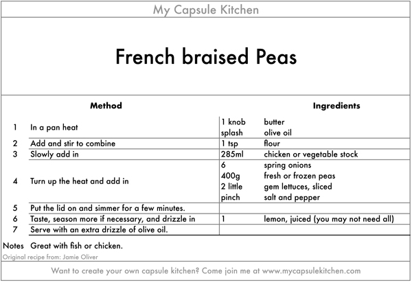 French braised peas recipe