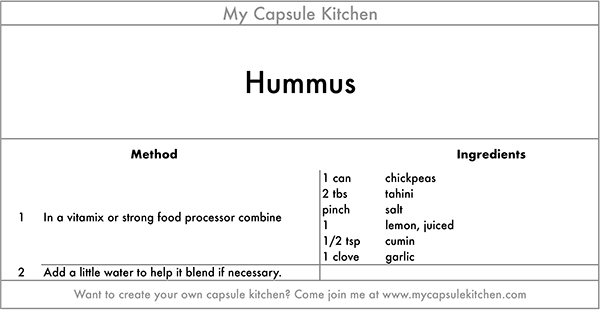 Hummus recipe