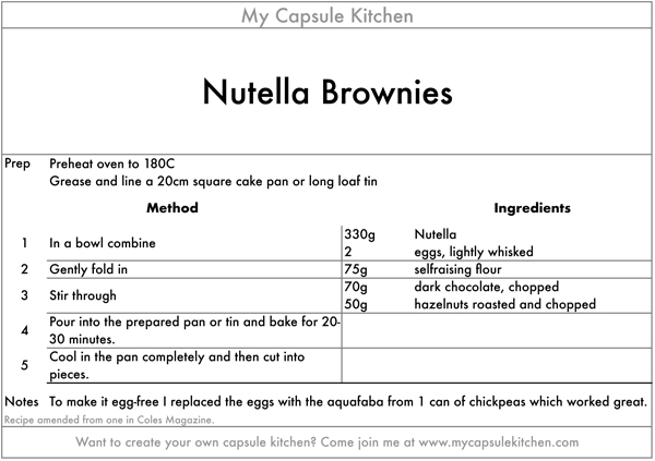 Nutella Brownies recipe