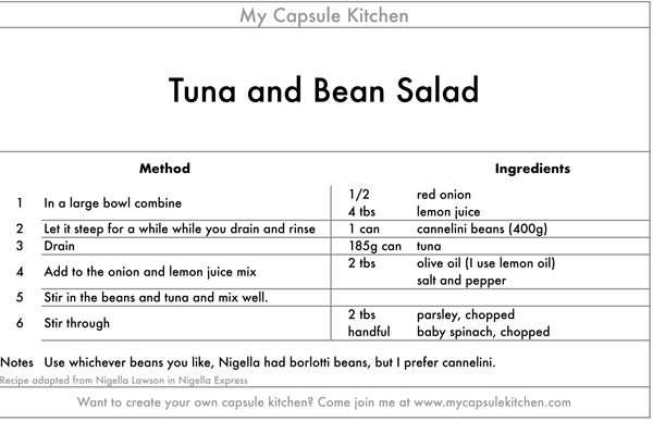 Tuna and Bean Salad recipe
