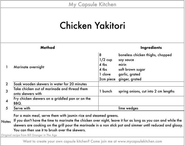 Chicken Yakitori recipe