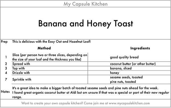 Banana and Honey Toast recipe