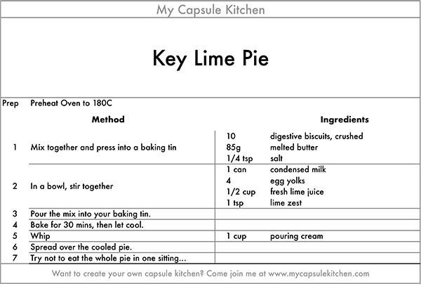 Key Lime Pie recipe