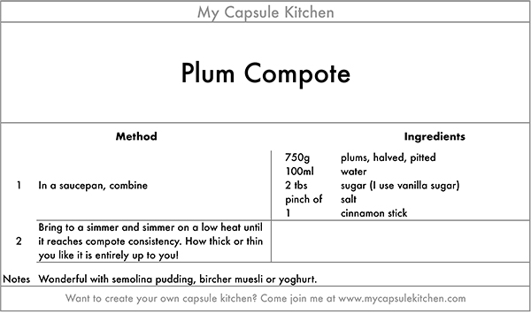 Plum Compote recipe