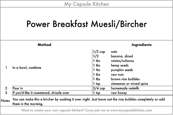 Power Breakfast Muesli recipe