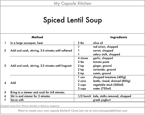 Spiced Lentil Soup recipe