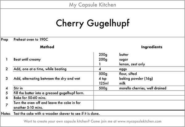 Cherry Gugelhupf recipe