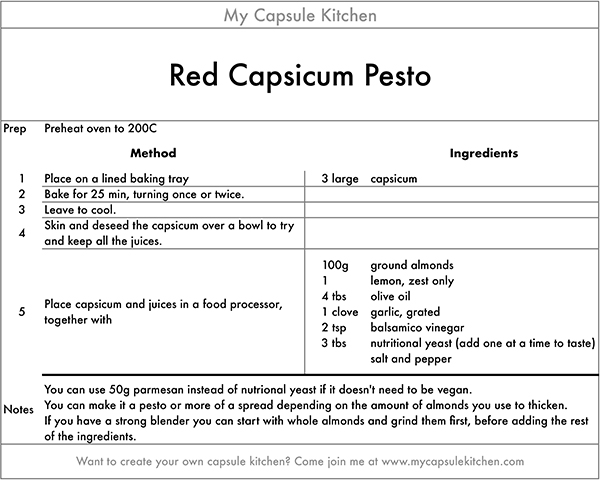 Capsicum Pesto recipe