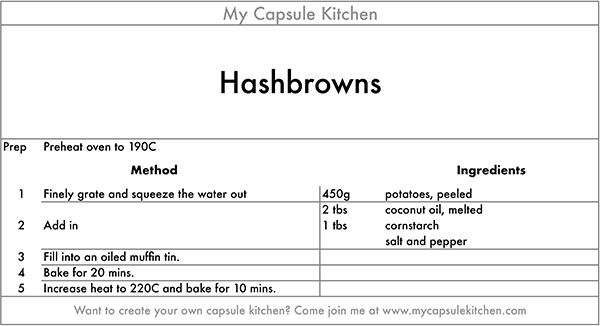 Hashbrowns recipe