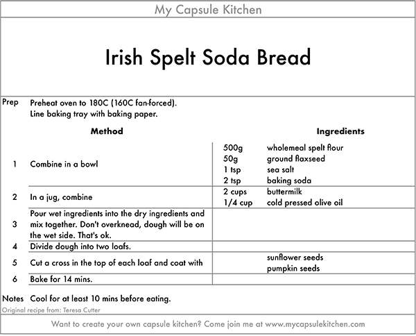 Irish Spelt Soda Bread recipe