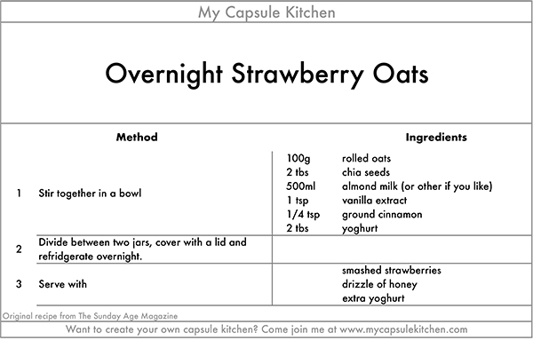 Overnight Strawberry Oats recipe