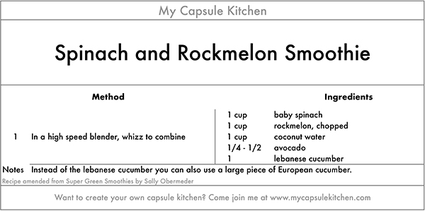 Spinach and Rockmelon Smoothie recipe