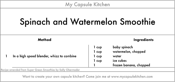 Spinach and Watermelon Smoothie recipe