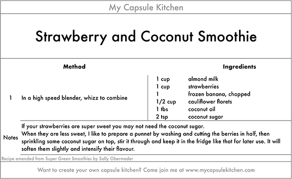 Strawberry and Coconut Smoothie recipe