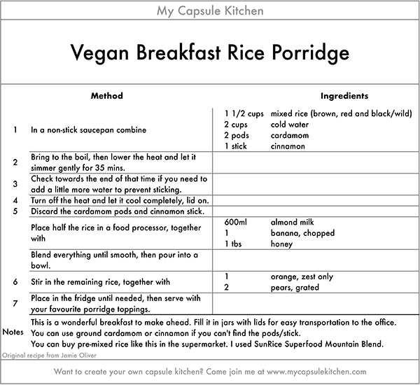 Wholesome Breakfast Rice Porridge recipe