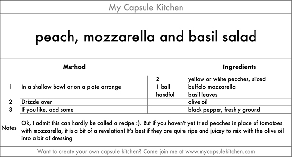 peach, mozzarella and basil salad recipe