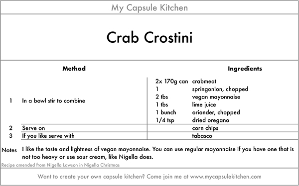 Crab Crostini recipe