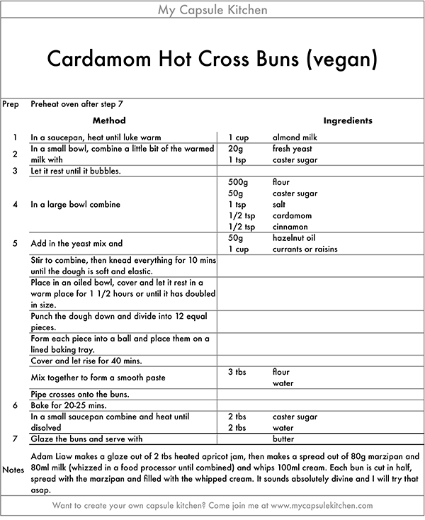 Cardamom Hot Cross Buns