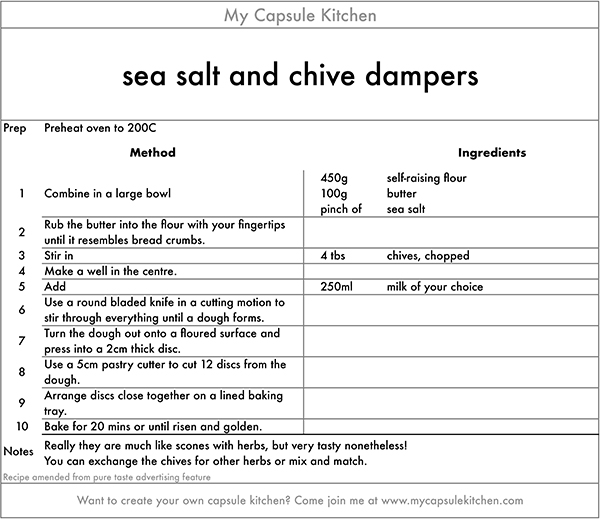 sea salt and chive dampers recipe