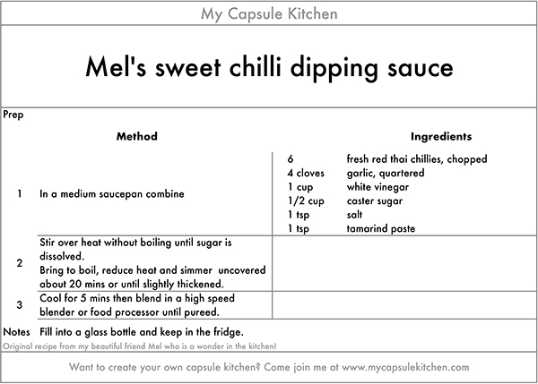 sweet chilli dipping sauce recipe