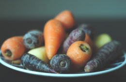colourful carrots on a plate