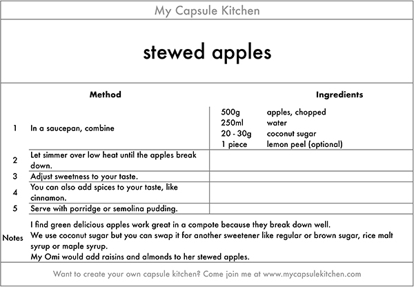 stewed apples recipe