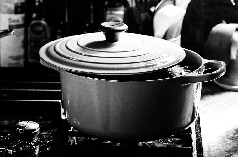 casserole pot on the stove