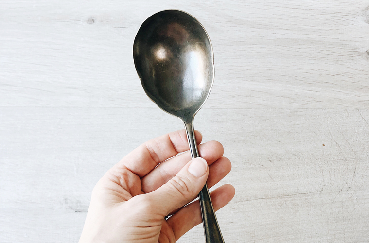 dark silver spoon